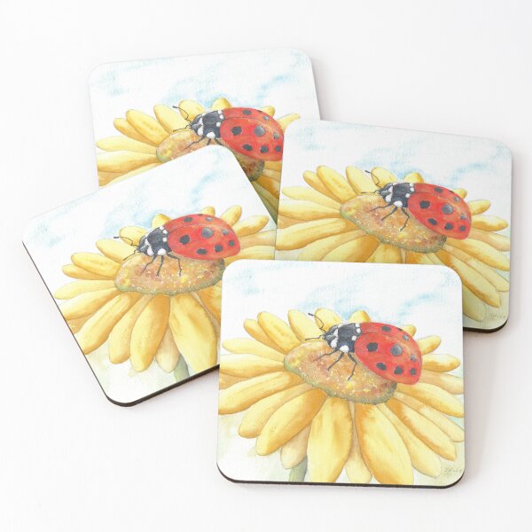 Item preview, Ladybug on yellow flower designed and sold by Sandra  Steinke.