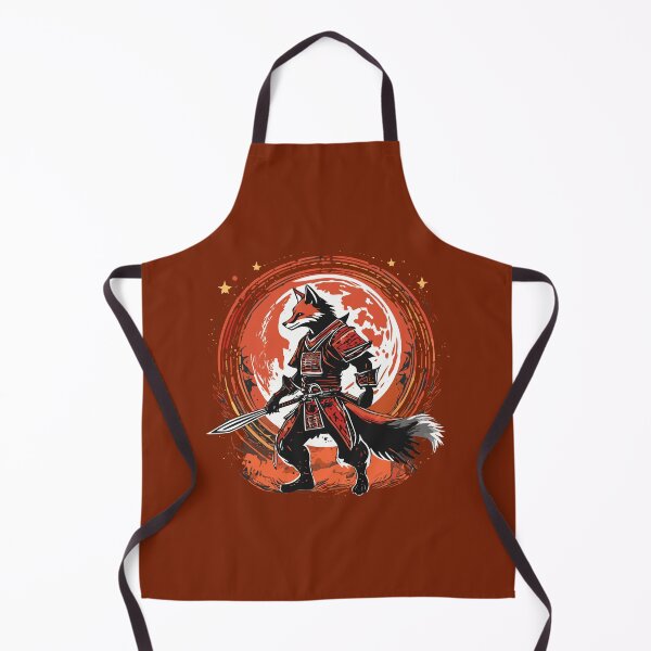 Item preview, Silhouette fox Samurai with red moon designed and sold by Firas Aljazzar.