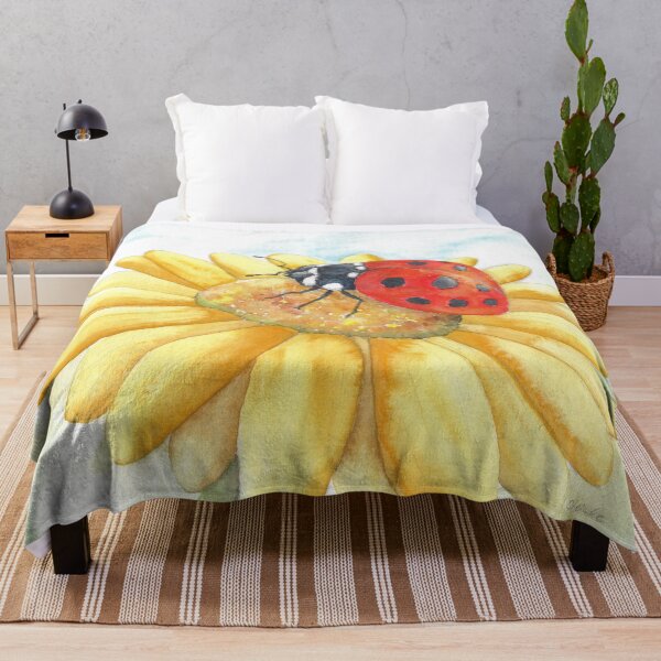 Item preview, Ladybug on yellow flower designed and sold by Sandra Steinke.