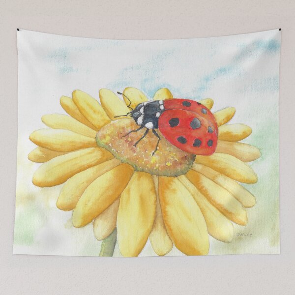 Item preview, Ladybug on yellow flower designed and sold by Sandra  Steinke.