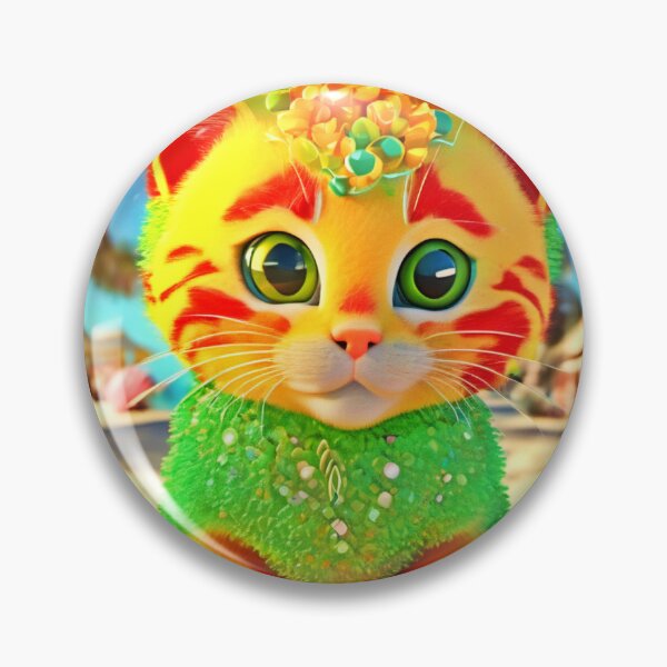 Item preview, Colorful Kitten 3D Animation designed and sold by Health And Fitness Posts e-Store.