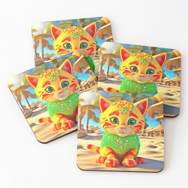 Item preview, Colorful Kitten 3D Animation designed and sold by Health And Fitness Posts e-Store.