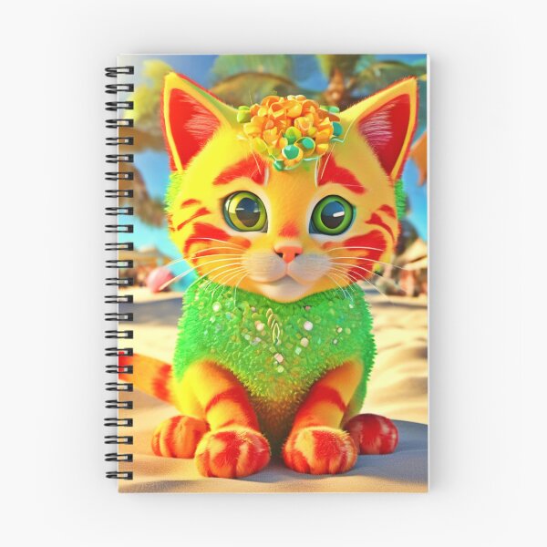 Item preview, Colorful Kitten 3D Animation designed and sold by Health And Fitness Posts e-Store.