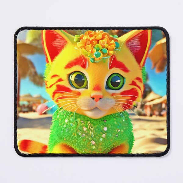 Item preview, Colorful Kitten 3D Animation designed and sold by Health And Fitness Posts e-Store.