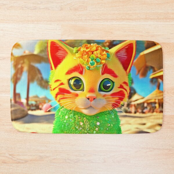 Item preview, Colorful Kitten 3D Animation designed and sold by Health And Fitness Posts e-Store.