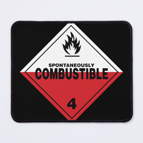 Item preview, Spontaneously Combustible Warning Sign designed and sold by Rupert Russell.