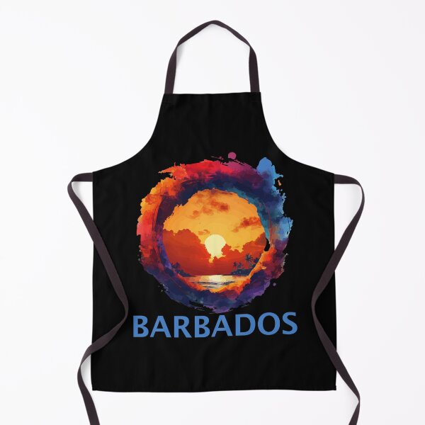 Item preview, Barbados Sunset (with Blue Lettering) designed and sold by VelvetRoom.