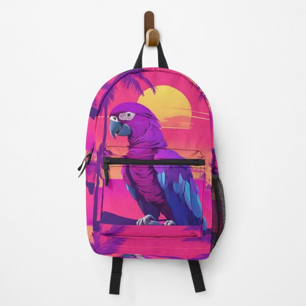 Item preview, Beautiful parrot and palms at evening, sky fall of stars, exotic vibes designed and sold by Sugar Wisdom .