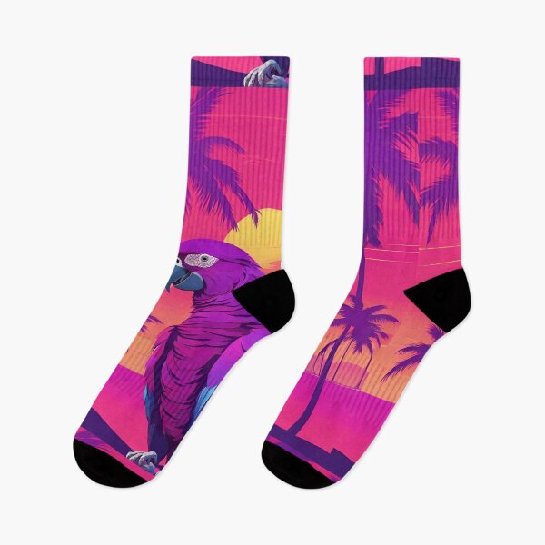 Item preview, Beautiful parrot and palms at evening, sky fall of stars, exotic vibes designed and sold by Sugar Wisdom .
