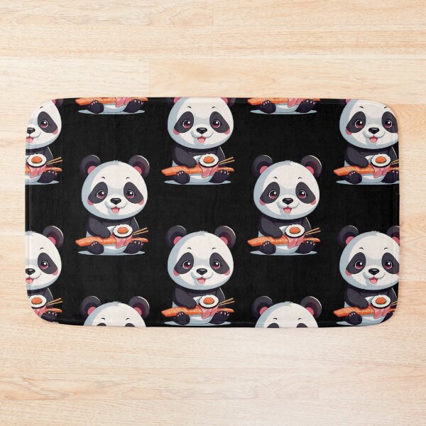 Item preview, Kawaii anime panda eating sushi designed and sold by Tw1nsAIArt.