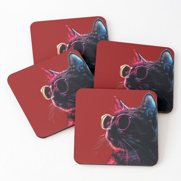 Item preview, Black Cat With Glasses designed and sold by RadekArt.