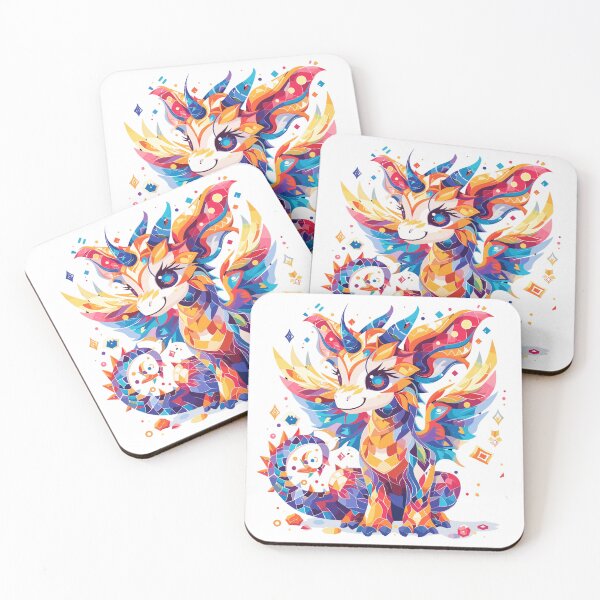 Artikelvorschau, Cute Kaleidoscope Dragon entworfen und verkauft von DragonFantasia.