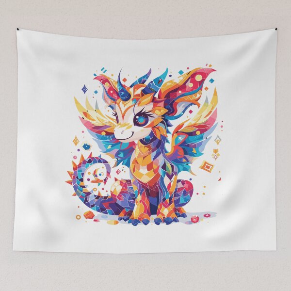 Item preview, Cute Kaleidoscope Dragon designed and sold by DragonFantasia.