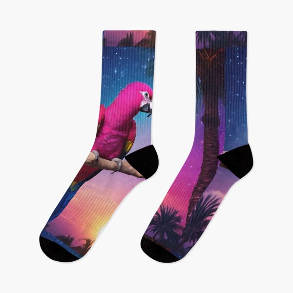 Item preview, Copy of Beautiful parrot and palms at evening, sky fall of stars, exotic vibes designed and sold by Sugar Wisdom .