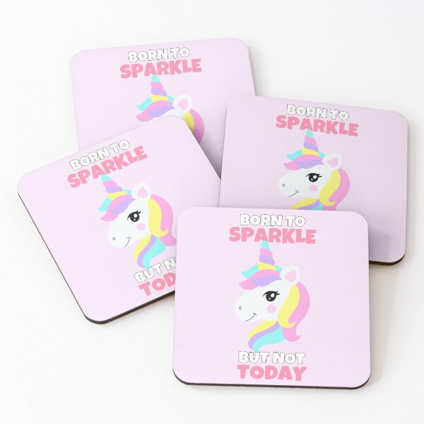 Item preview, Born To Sparkle But Not Today Cute Funny Unicorn designed and sold by ricricswert.
