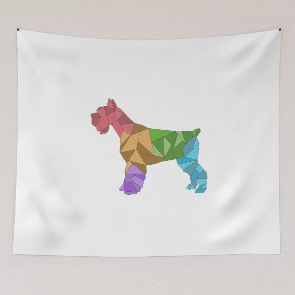 Item preview, SCHNAUZER GEOMÉTRICO colorido designed and sold by hemp3x.