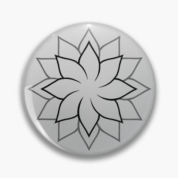 Item preview, Flower Outline in Black and Gray designed and sold by KathyLav.