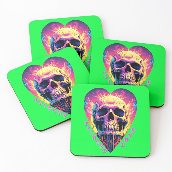 Item preview, Tainted Love Vibrant Skull in Heart Frame designed and sold by Rogue Wizard.