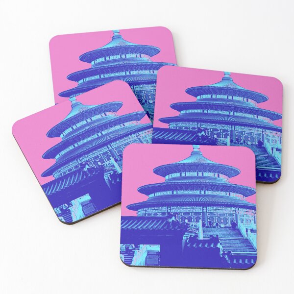 Item preview, Beijing Sights Pink and Blue Tone - Travel designed and sold by jolabrese.