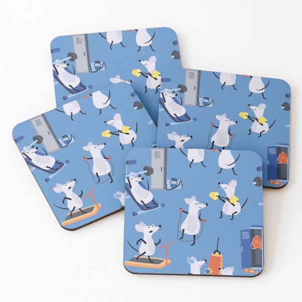 Item preview, Funny Workout Gym Rats Kids Pattern Blue designed and sold by SamAnnDesigns.