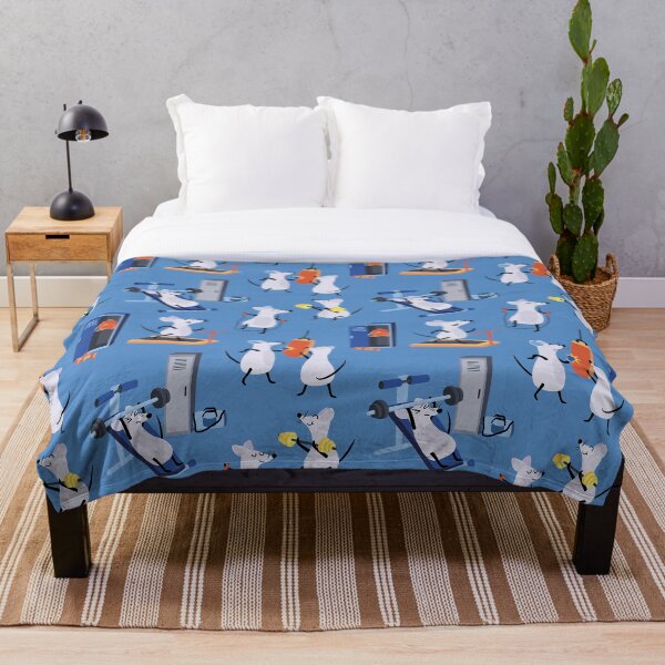 Artikelvorschau, Lustiges Workout Gym Rats Kindermuster Blau entworfen und verkauft von SamAnnDesigns.