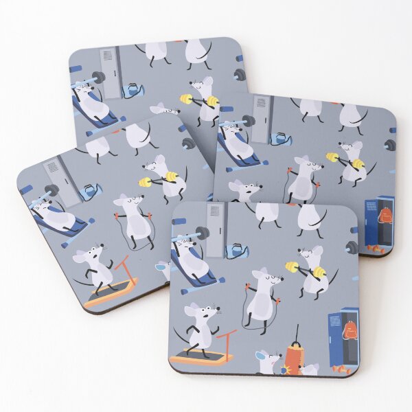 Item preview, Funny Workout Gym Rats Kids Pattern Gray designed and sold by SamAnnDesigns.