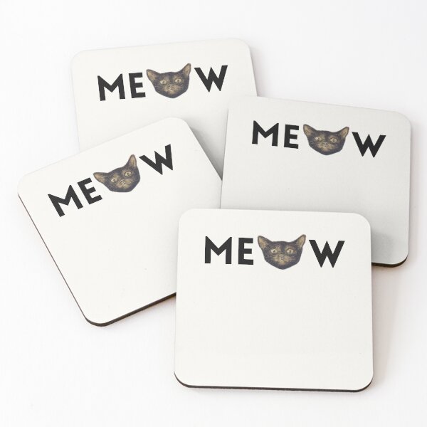 Item preview, Meow by black cat funny gifts for cat lovers - off white version designed and sold by alczar.