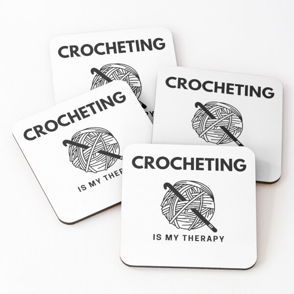 Item preview,  “Crocheting is my Therapy” handmade creative hobbies. designed and sold by DamiCrea82.