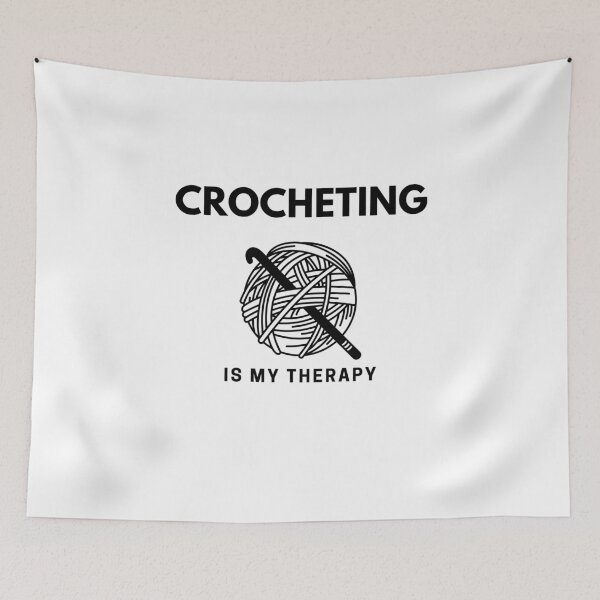 Item preview,  “Crocheting is my Therapy” handmade creative hobbies. designed and sold by DamiCrea82.