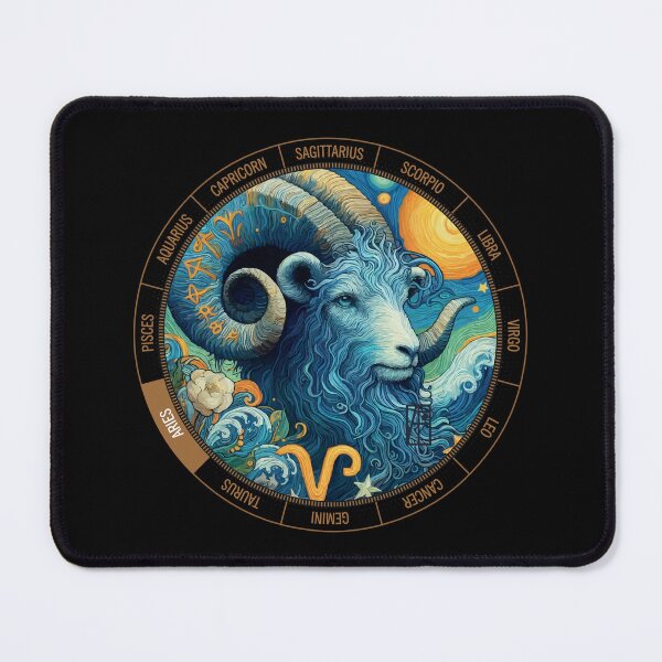 Item preview, ZODIAC Aries - Astrological ARIRS - ARIRS - ZODIAC sign - Van Gogh style - 1 designed and sold by ArtProjectShop.