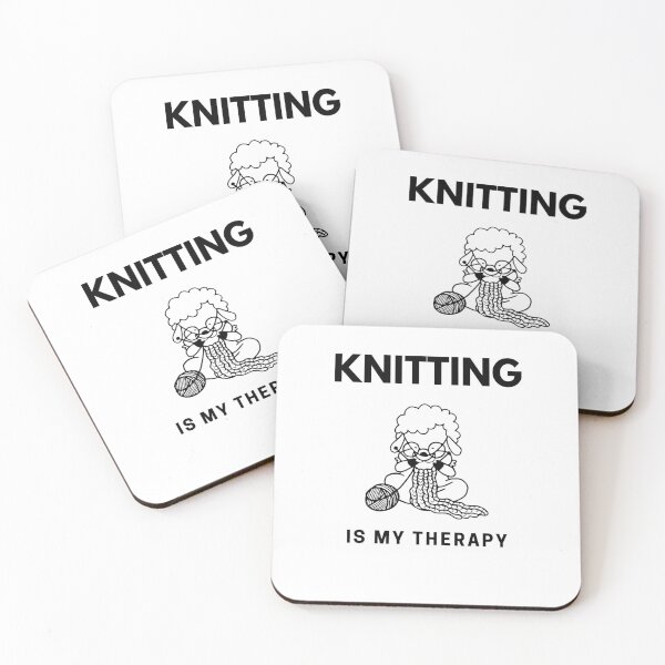 Item preview, “Knitting is my Therapy” handmade creative leisure activities. designed and sold by DamiCrea82.