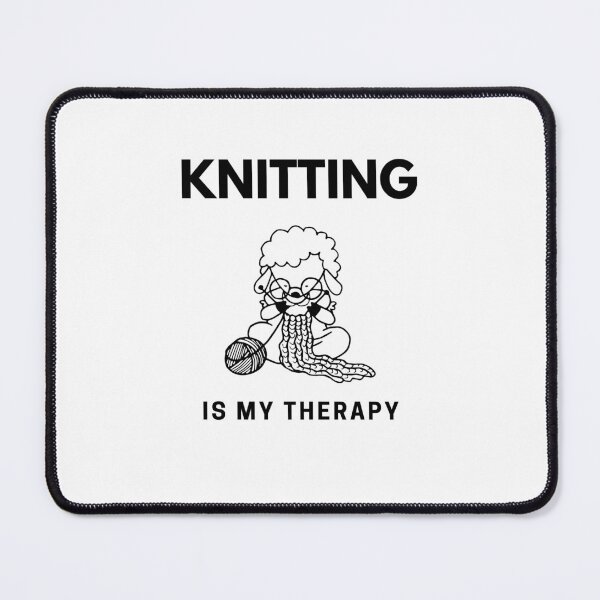 Item preview, “Knitting is my Therapy” handmade creative leisure activities. designed and sold by DamiCrea82.