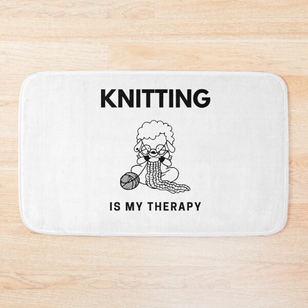 Item preview, “Knitting is my Therapy” handmade creative leisure activities. designed and sold by DamiCrea82.