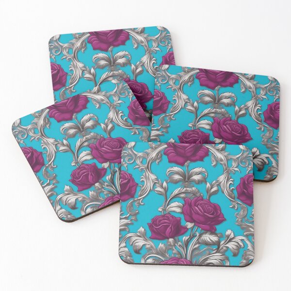 Item preview, Sky Blue & Mulberry Baroque Inspired Roses designed and sold by DesignsByPrnces.