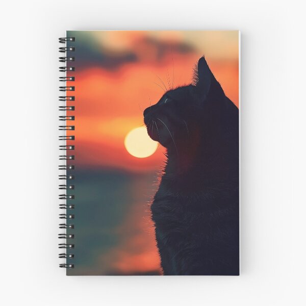 Item preview, Cat watching sunset designed and sold by CatsAndDogs-TF.