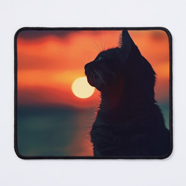 Item preview, Cat watching sunset designed and sold by CatsAndDogs-TF.