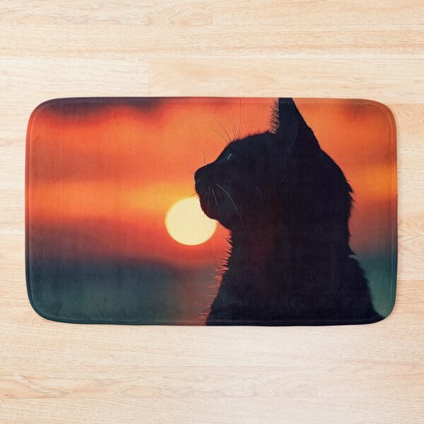 Item preview, Cat watching sunset designed and sold by CatsAndDogs-TF.