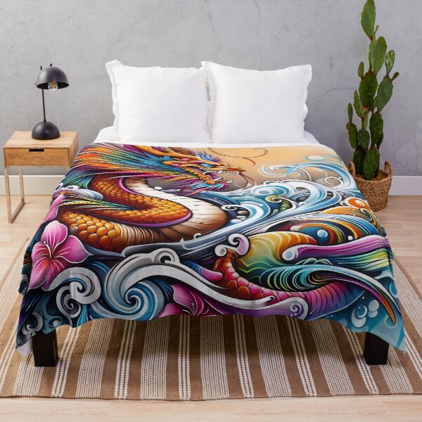 Item preview, Vibrant Serpent: Dragon of the Whirling Tides designed and sold by Vitalka-uk.