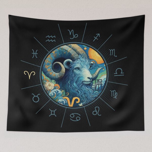 Item preview, ZODIAC Aries - Astrological ARIRS - ARIRS - ZODIAC sign - Van Gogh style - 3 designed and sold by ArtProjectShop.