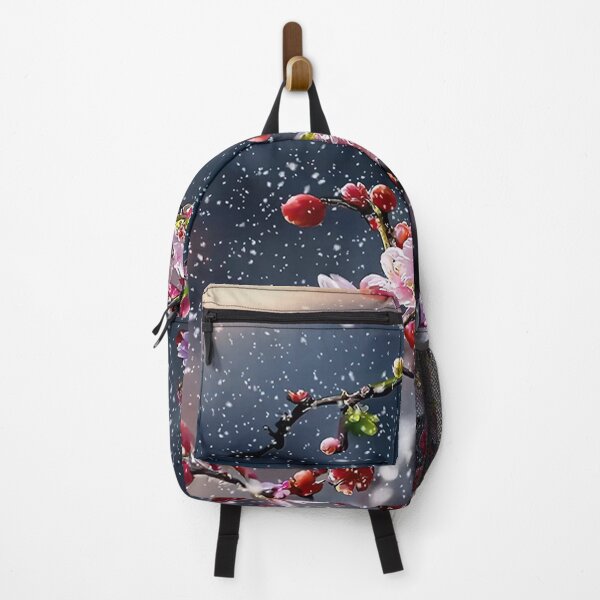 Item preview, The branch of blooming cherry blossoms dances delicately under the snow, an ode to natural beauty. ?❄️ designed and sold by TroviTutto.