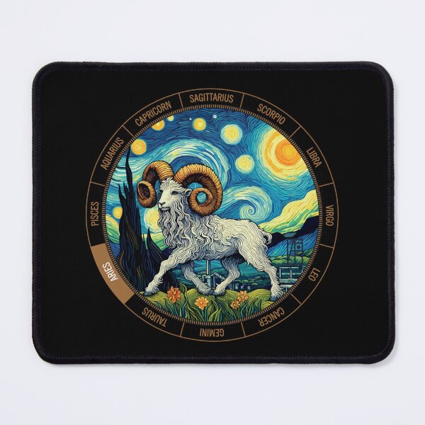 Item preview, ZODIAC Aries - Astrological ARIRS - ARIRS - ZODIAC sign - Van Gogh style - 4 designed and sold by ArtProjectShop.