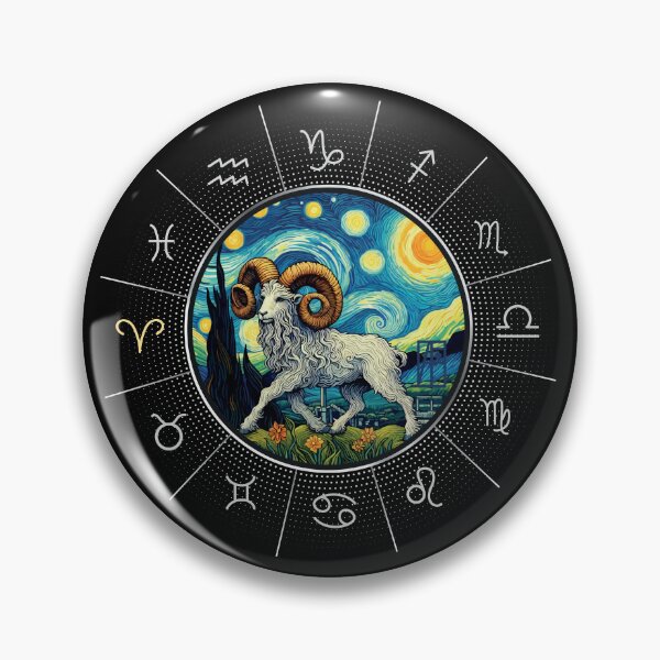 Item preview, ZODIAC Aries - Astrological ARIRS - ARIRS - ZODIAC sign - Van Gogh style - 5 designed and sold by ArtProjectShop.