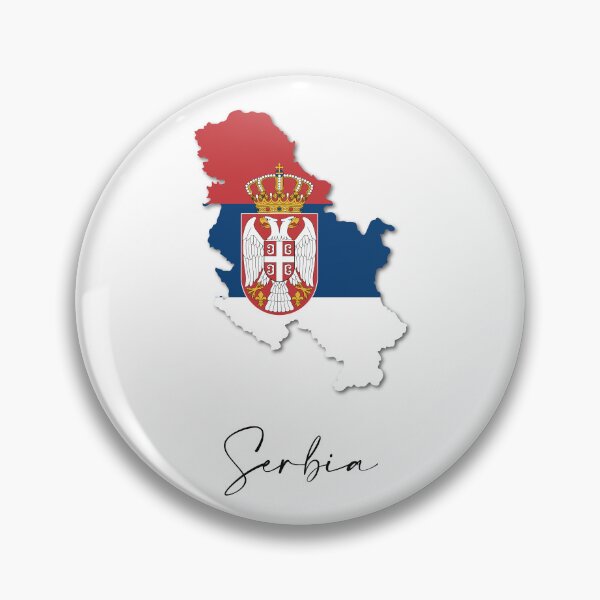 Item preview, Serbia Country Map and Flag Belgrade Europe designed and sold by dk-design85.