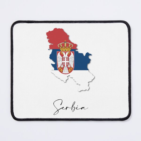 Item preview, Serbia Country Map and Flag Belgrade Europe designed and sold by dk-design85.