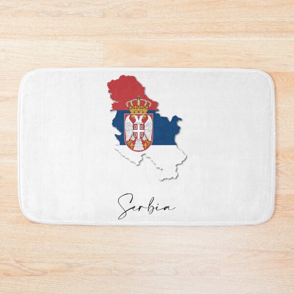 Item preview, Serbia Country Map and Flag Belgrade Europe designed and sold by dk-design85.