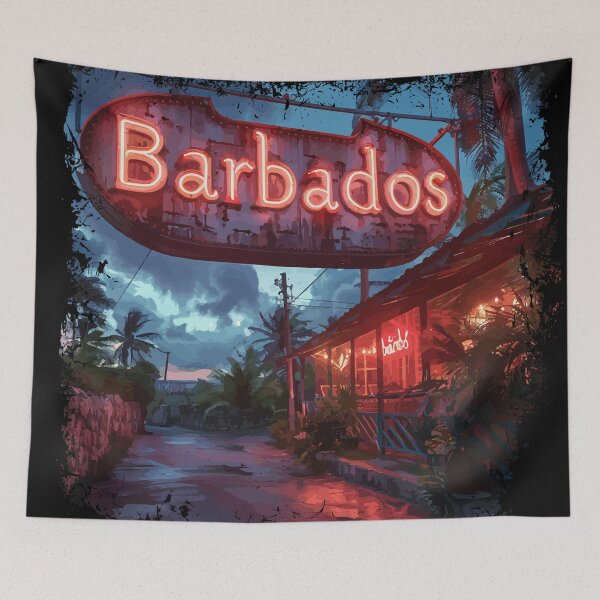 Item preview, Barbados with Neon Sign designed and sold by VelvetRoom.