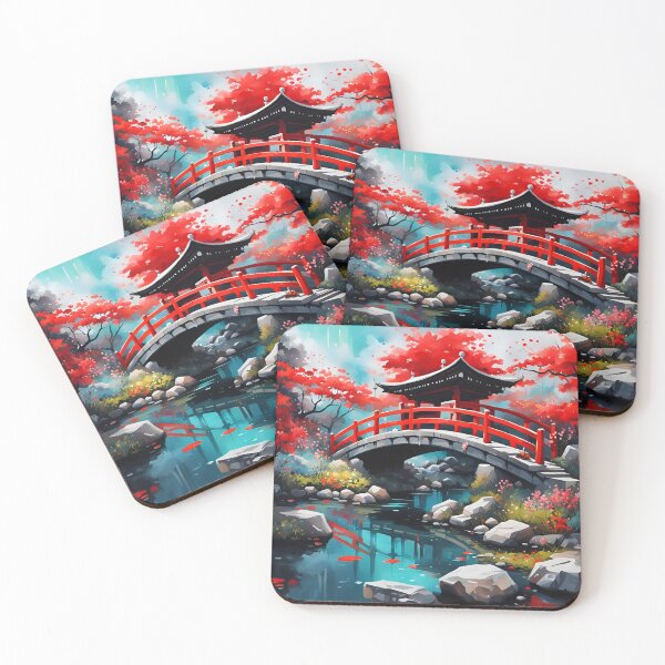 Item preview, Vibrant Japanese garden  designed and sold by sakurabeauty18.