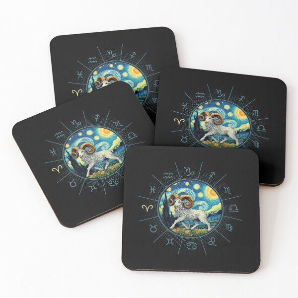 Item preview, ZODIAC Aries - Astrological ARIRS - ARIRS - ZODIAC sign - Van Gogh style - 6 designed and sold by ArtProjectShop.