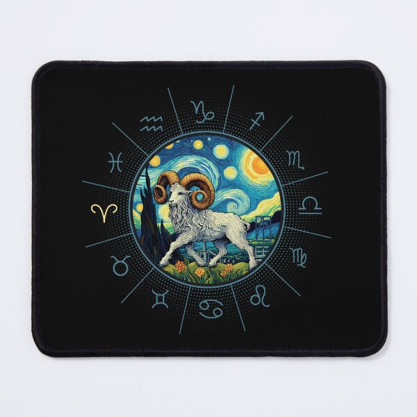 Item preview, ZODIAC Aries - Astrological ARIRS - ARIRS - ZODIAC sign - Van Gogh style - 6 designed and sold by ArtProjectShop.
