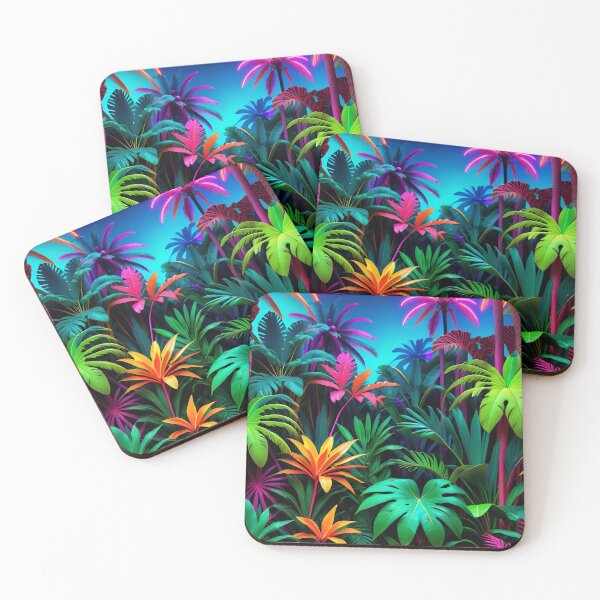 Item preview, Cool Neon Jungle Pattern designed and sold by TheArtOfPat.